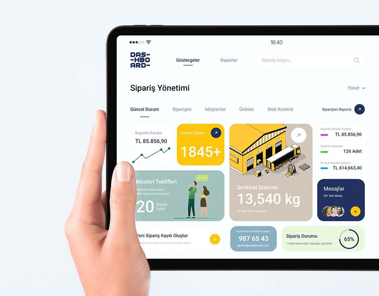 Dashboard UI Tasarımı - Kullanıcı Dostu ve Etkileşimli Panel Tasarımı