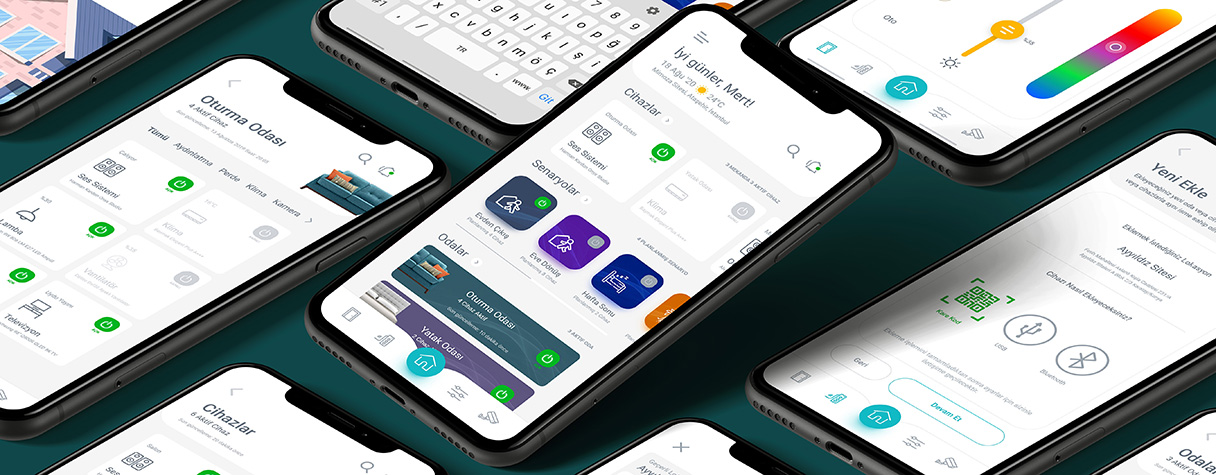 Akıllı Ev Uygulaması UI - Akıllı Ev Sistemleri ve Konforlu Yaşam Alanları