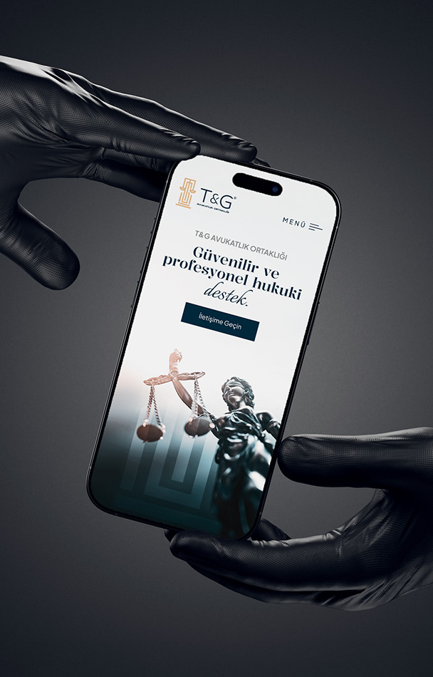 T&G Avukatlık Ortaklığı Mobil Web Sitesi Arayüz Tasarımı