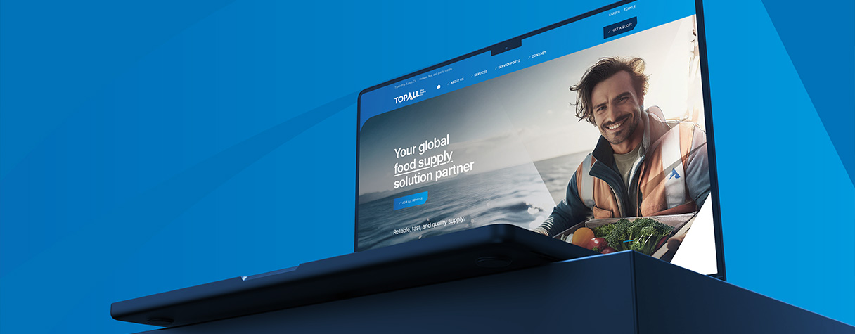 TopAll Ship Supply için Tasarlanan Modern ve Fonksiyonel Web Arayüzü